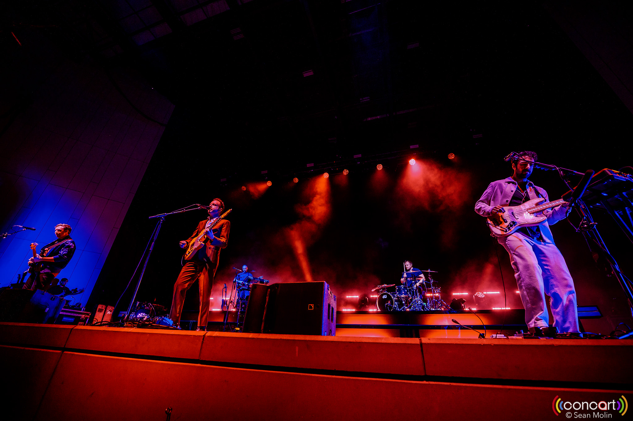 Two Door Cinema Club on stage